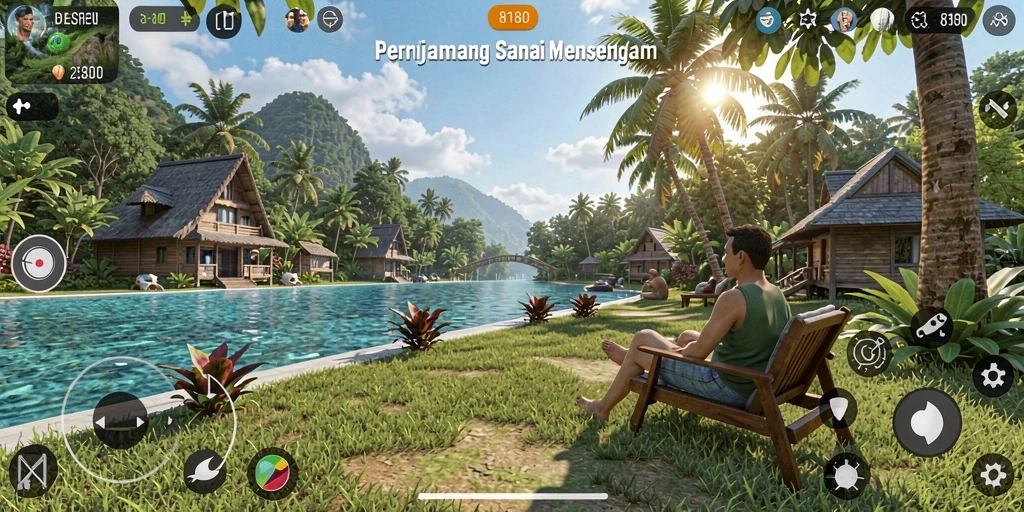 Screenshot utama 8180 menampilkan gameplay yang menyenangkan dan santai.