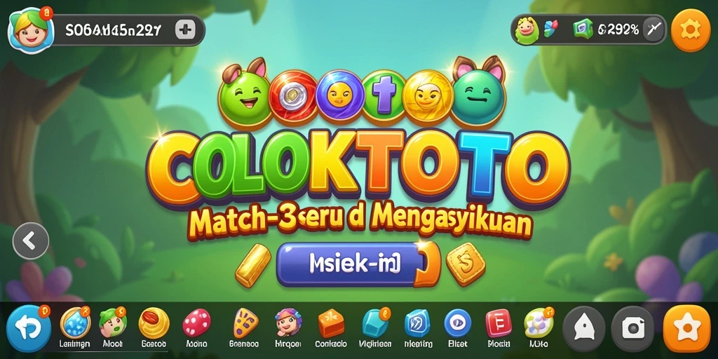 Tangkapan layar gameplay COLOKTOTO yang menunjukkan aksi Match-3 yang seru.