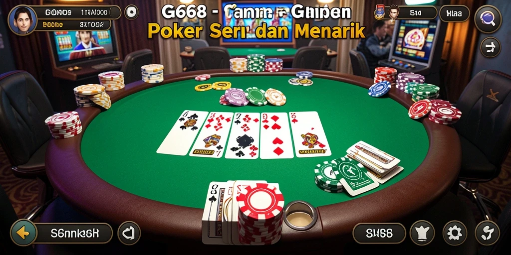 Tampilan gameplay G668 yang seru dalam permainan Poker.