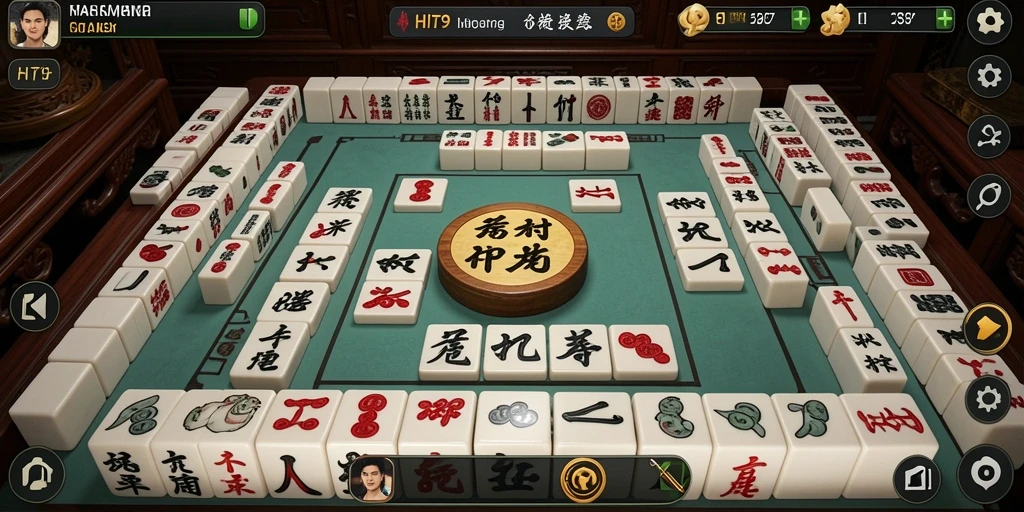 Screenshot HIT9 menampilkan gameplay Mahjong yang menarik.
