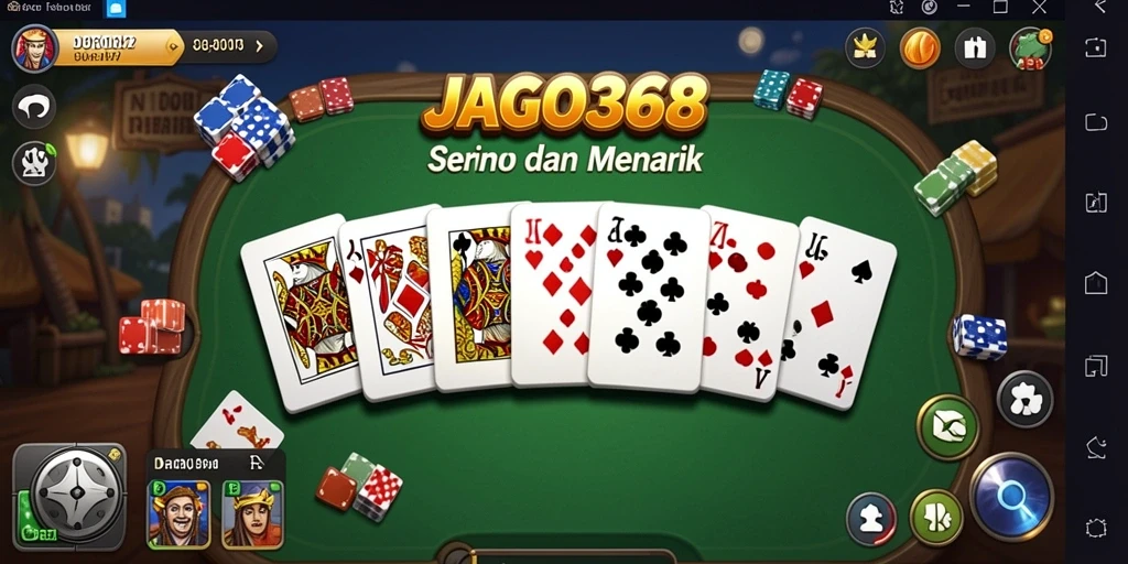 Tampilan gameplay seru dari JAGO368 saat bermain domino.