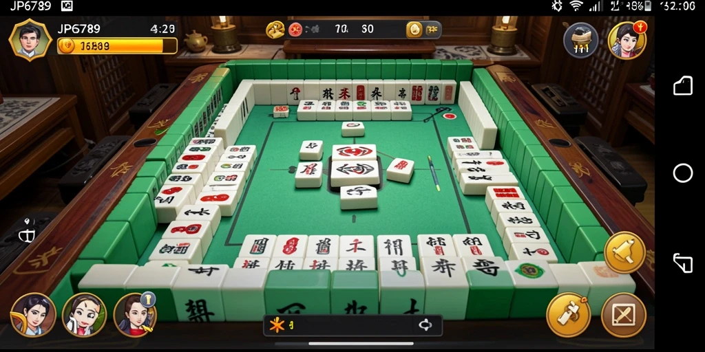 Screenshot gameplay JP6789 menampilkan aksi seru permainan Mahjong.