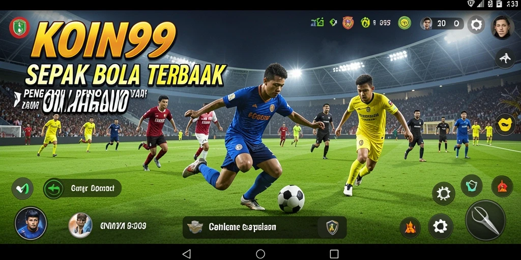 Gambar menunjukkan pemain sepak bola beraksi di lapangan.