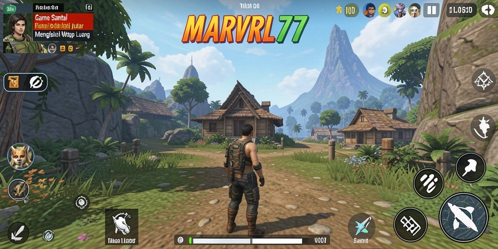 Tampilan gameplay menarik dari game santai MARVRL77.