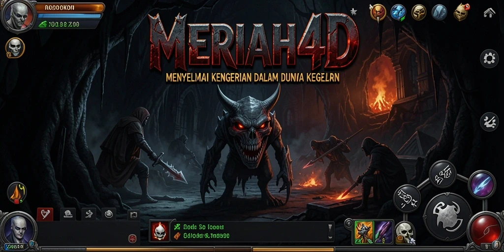 Screenshot menampilkan gameplay mencekam karakter utama di kegelapan.
