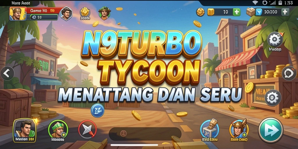 Tampilan gameplay N9TURBO yang menarik dan menantang.