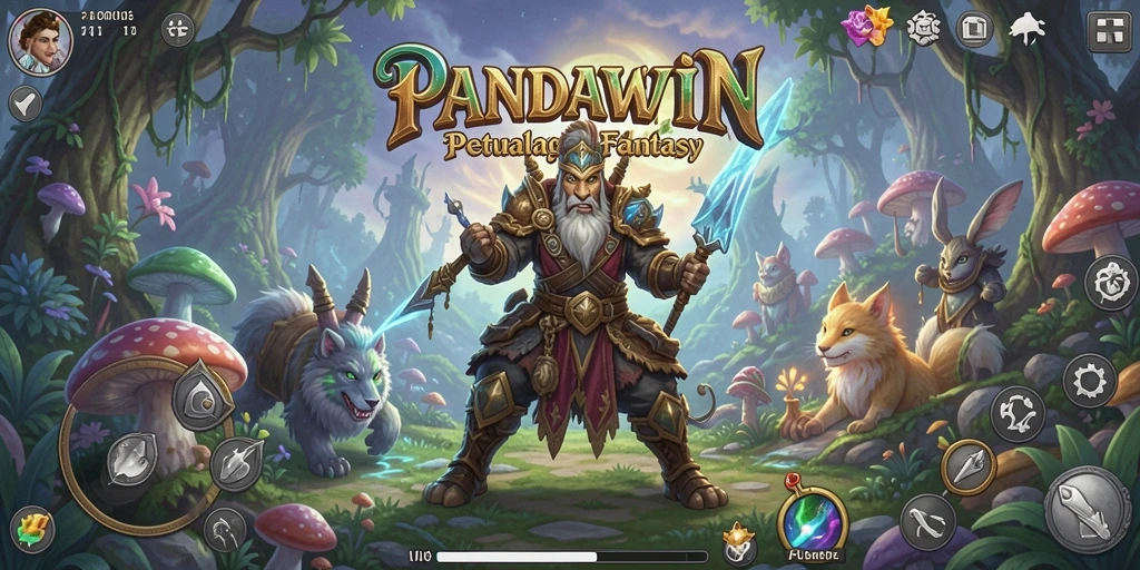 Tampilan gameplay RPG yang menakjubkan di PANDAWIN.