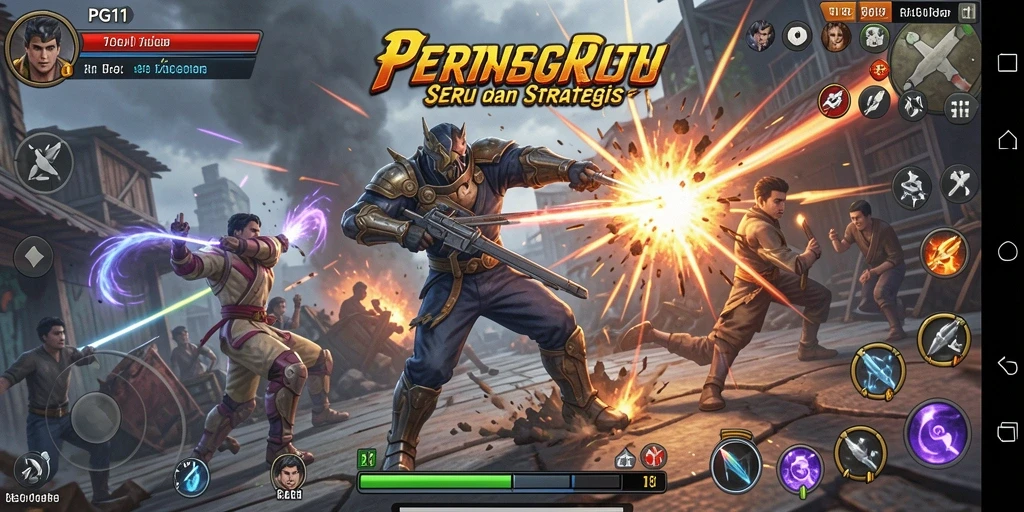 Screenshot PG11 menampilkan aksi pertarungan yang dinamis dan seru.