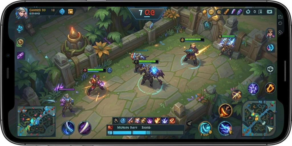 Screenshot T6 menampilkan aksi seru dalam pertempuran MOBA.