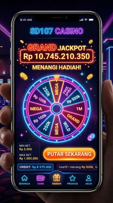 Tampilan antarmuka pengguna sd107 yang modern dan intuitif.